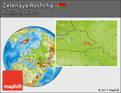 Physical Location Map of Zelenaya Roshcha