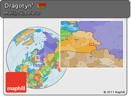 Political Location Map of Dragotyn'