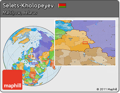 Political Location Map of Selets-Kholopeyev