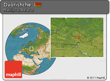 Satellite Location Map of Dvorishche