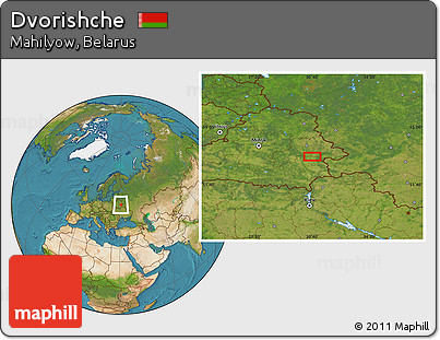 Satellite Location Map of Dvorishche
