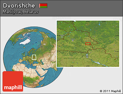 Satellite Location Map of Dvorishche