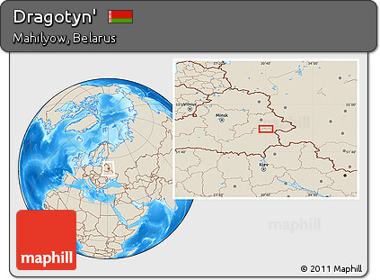 Shaded Relief Location Map of Dragotyn'