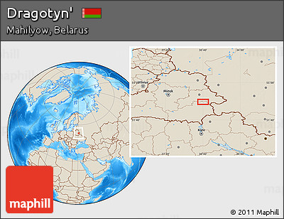 Shaded Relief Location Map of Dragotyn'