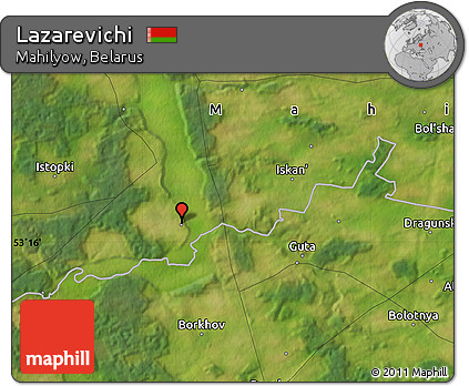 Satellite Map of Lazarevichi