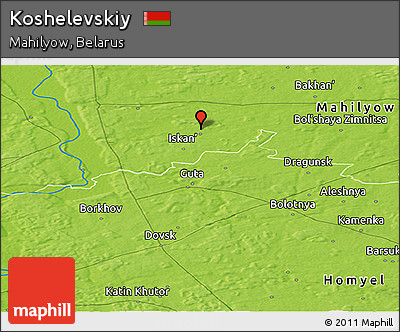 Physical Panoramic Map of Koshelevskiy