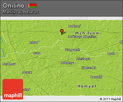 Physical Panoramic Map of Onilino