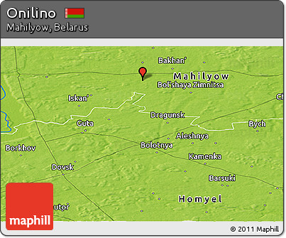 Physical Panoramic Map of Onilino