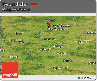 Satellite Panoramic Map of Dvorishche