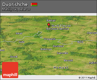 Satellite Panoramic Map of Dvorishche