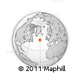 Outline Map of the Area around 53° 17' 0" N, 30° 31' 29" W, rectangular outline
