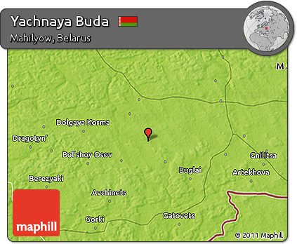 Physical 3D Map of Yachnaya Buda