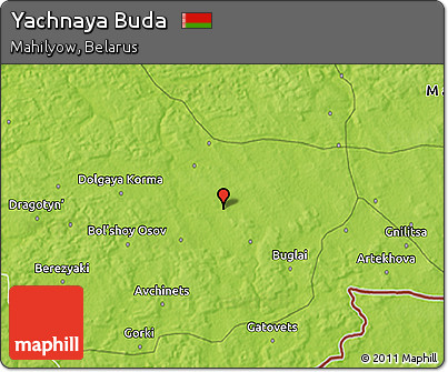 Physical 3D Map of Yachnaya Buda