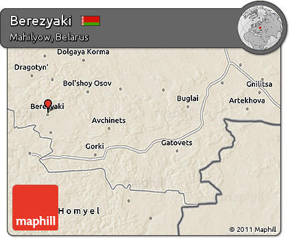 Shaded Relief 3D Map of Berezyaki