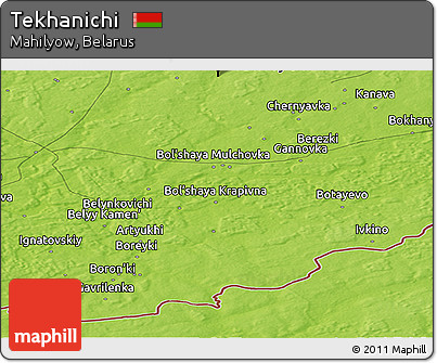 Physical Panoramic Map of Tekhanichi