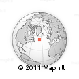 Outline Map of the Area around 53° 17' 0" N, 37° 19' 30" W, rectangular outline