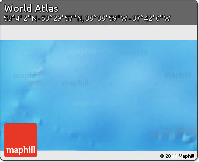 Physical 3D Map of the Area around 53° 17' 0" N, 38° 10' 29" W