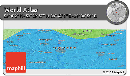 Political Panoramic Map of the Area around 53° 17' 0" N, 39° 10' 29" E