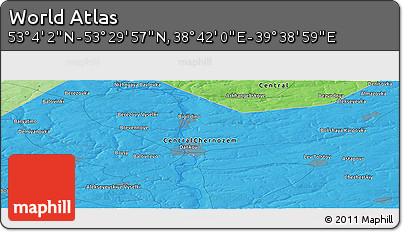 Political Panoramic Map of the Area around 53° 17' 0" N, 39° 10' 29" E