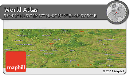 Satellite Panoramic Map of the Area around 53° 17' 0" N, 43° 25' 29" E
