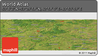Satellite Panoramic Map of the Area around 53° 17' 0" N, 43° 25' 29" E