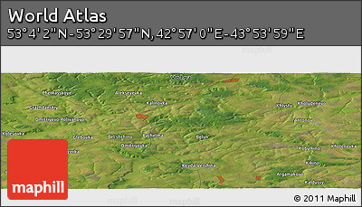 Satellite Panoramic Map of the Area around 53° 17' 0" N, 43° 25' 29" E