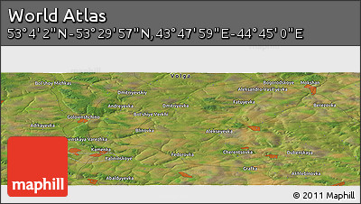 Satellite Panoramic Map of the Area around 53° 17' 0" N, 44° 16' 29" E