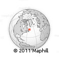 Outline Map of the Area around 53° 17' 0" N, 50° 55' 29" W, rectangular outline