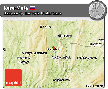 Physical 3D Map of Kara-Mala