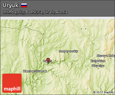Physical 3D Map of Uryuk