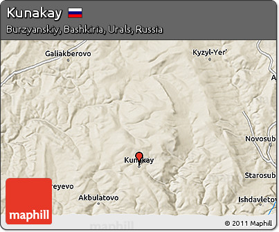 Shaded Relief 3D Map of Kunakay
