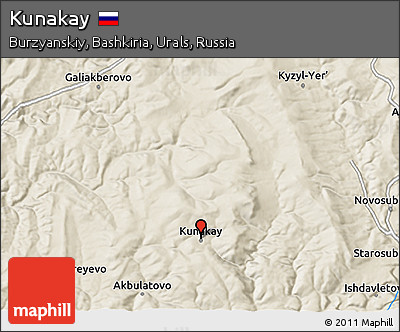Shaded Relief 3D Map of Kunakay