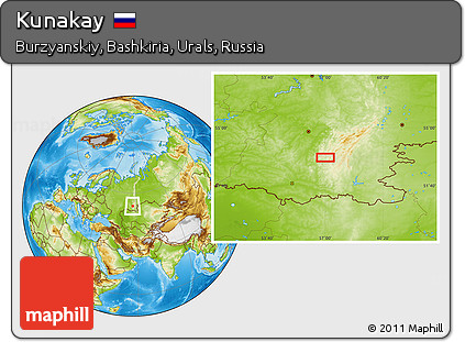 Physical Location Map of Kunakay