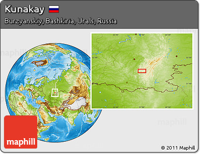 Physical Location Map of Kunakay