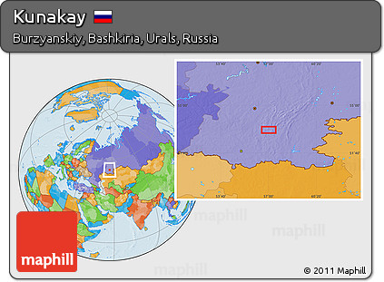 Political Location Map of Kunakay