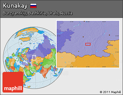 Political Location Map of Kunakay