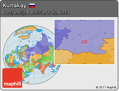 Political Location Map of Kunakay