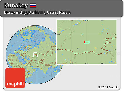 Savanna Style Location Map of Kunakay
