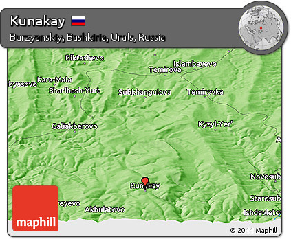 Political Panoramic Map of Kunakay