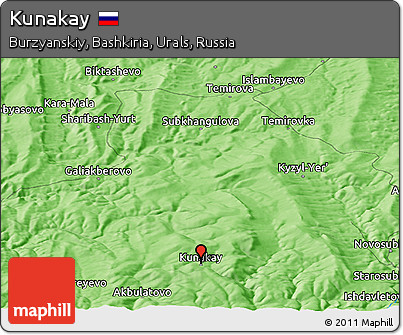 Political Panoramic Map of Kunakay
