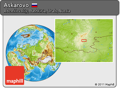 Physical Location Map of Askarovo