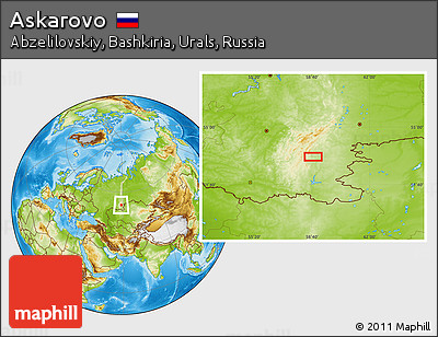 Physical Location Map of Askarovo