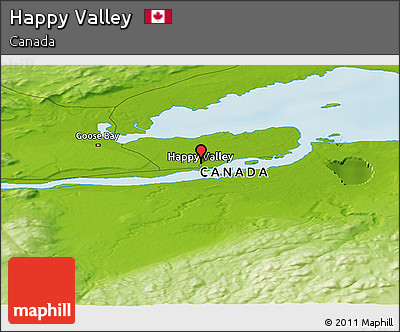 Physical Panoramic Map of Happy Valley