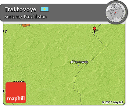 Physical 3D Map of Traktovoye
