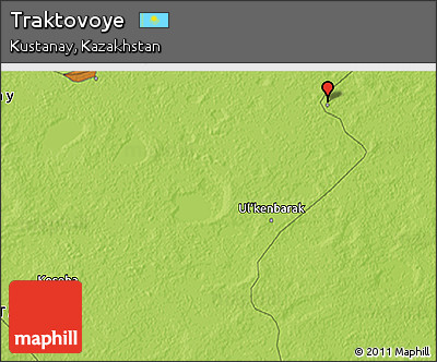 Physical 3D Map of Traktovoye