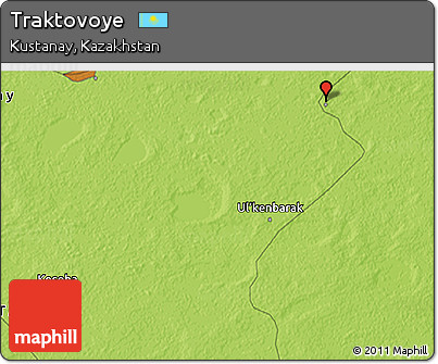 Physical 3D Map of Traktovoye