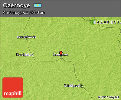 Physical 3D Map of Ozërnoye