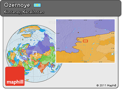 Political Location Map of Ozërnoye