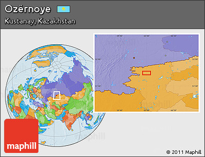 Political Location Map of Ozërnoye