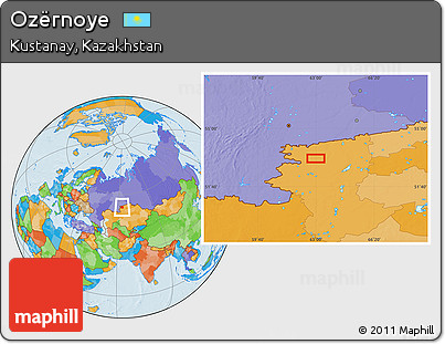 Political Location Map of Ozërnoye